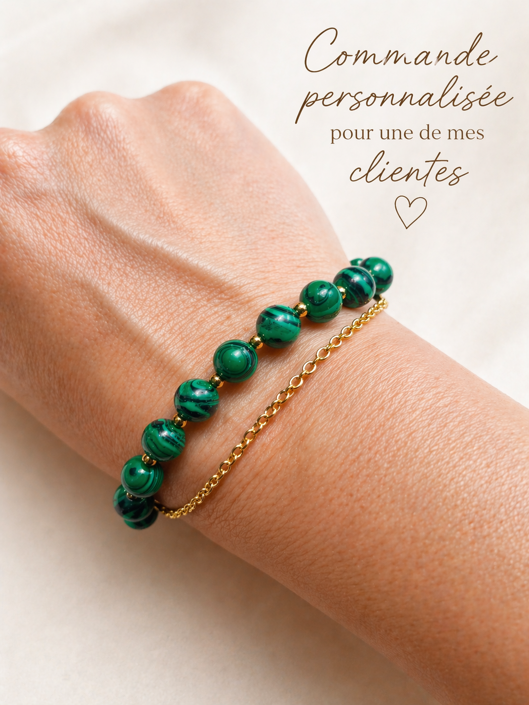 Bracelet Personnalisable – Pierre Naturelle au Choix | Fait Main & Acier Inoxydable