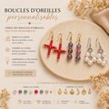 Boucles d'oreilles Personnalisables – Pierre Naturelle au Choix | Fait Main & Acier Inoxydable